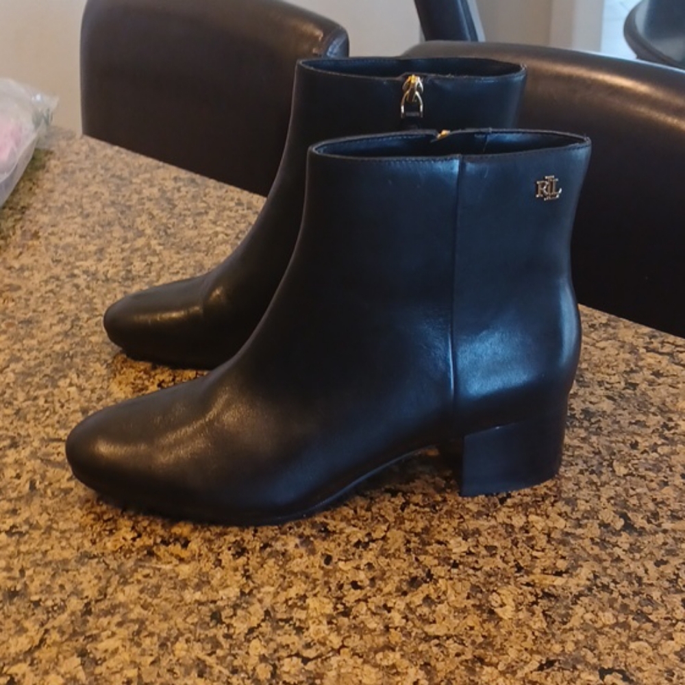 RL leather booties